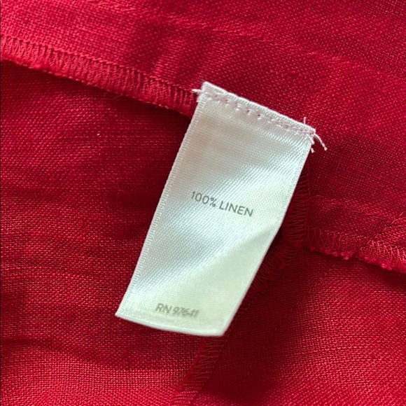 J. Jill Red Sleeveless  Linen Dress - Picture 9 of 10